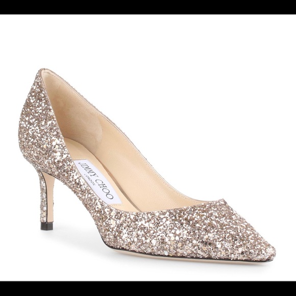 jimmy choo romy 60 glitter pumps